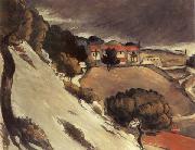 Paul Cezanne Fonte des neiges a l Estaque oil painting artist